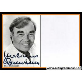 Autogramm Schauspieler | Claus BIEDERSTAEDT | 1980er (Portrait SW)