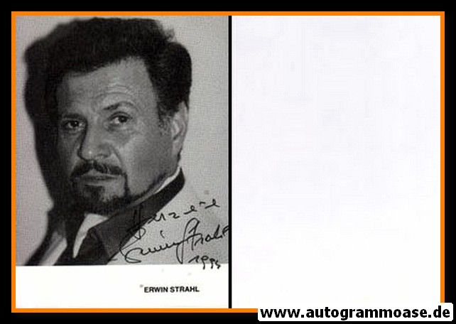 Autogramm Schauspieler | Erwin STRAHL | 1980er (Portrait SW)