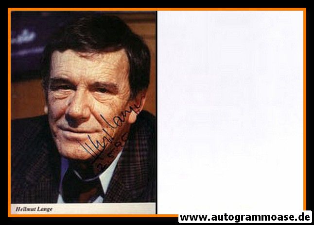 Autogramm Schauspieler | Hellmut LANGE | 1980er (Portrait Color) Hohn