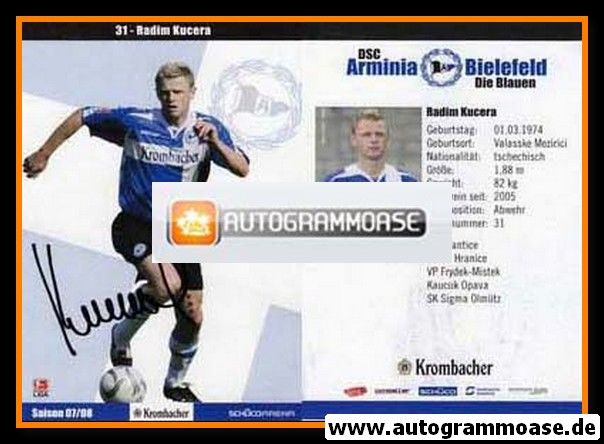 Autogramm Fussball | DSC Arminia Bielefeld | 2007 | Radim KUCERA