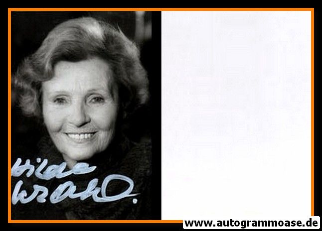 Autogramm Schauspieler | Hilde KRAHL | 1980er Foto (Portrait SW)