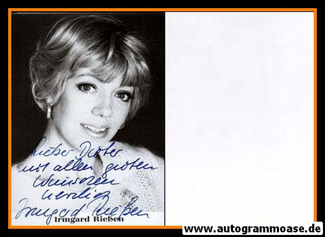 Autogramm Schauspieler | Irmgard RIESSEN | 1980er (Portrait SW) 