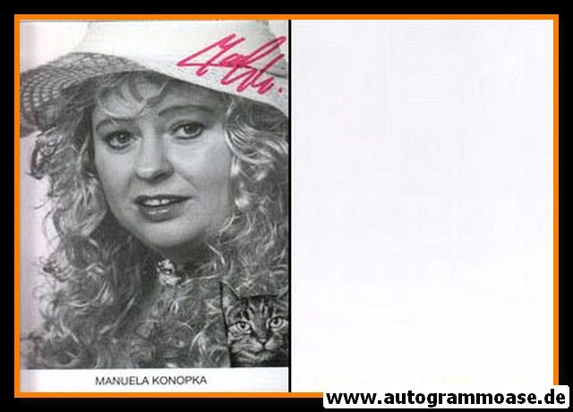 Autogramm Mundart | Manuela KONOPKA | 1980er (Portrait SW)