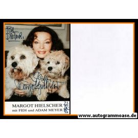 Autogramm Schauspieler | Margot HIELSCHER | 1980er (Portrait Color) mit Hunden
