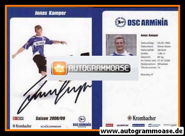 Autogramm Fussball | DSC Arminia Bielefeld | 2008 | Jonas KAMPER