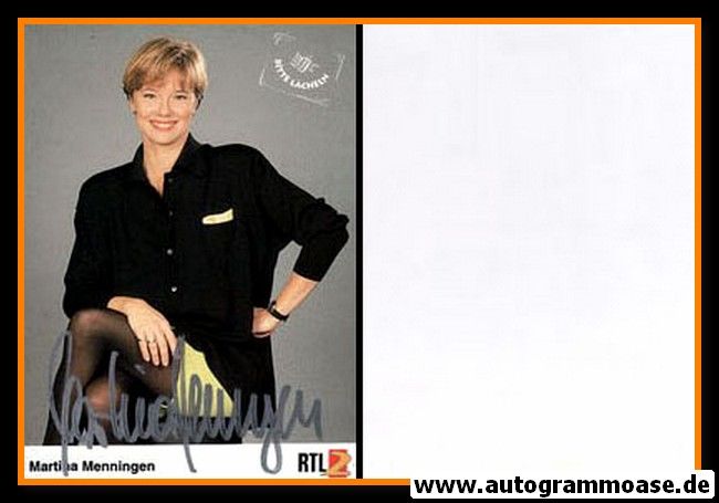 Autogramm TV | RTL2 | Martina MENNINGEN | 1990er "Bitte Lächeln"