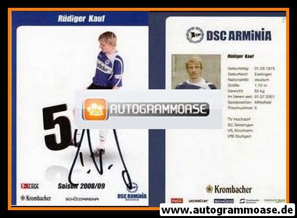 Autogramm Fussball | DSC Arminia Bielefeld | 2008 | Rüdiger KAUF