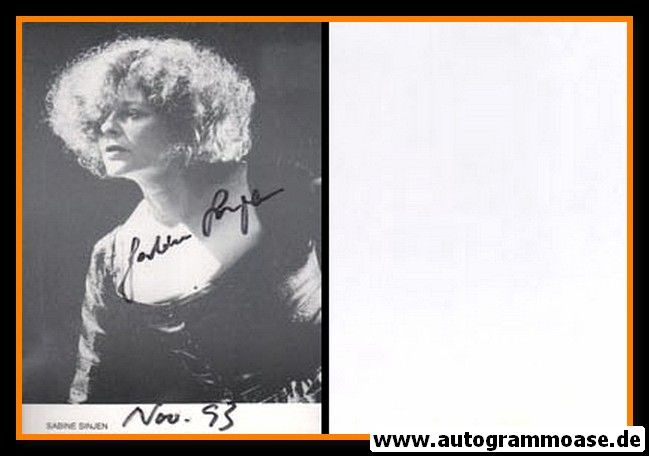 Autogramm Schauspieler | Sabine SINJEN | 1980er (Portrait SW) 2