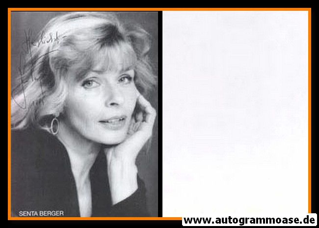 Autogramm Schauspieler | Senta BERGER | 1980er (Portrait SW)