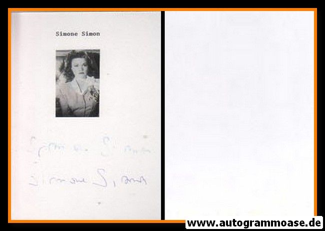 Autogramm Film (Frankreich) | Simone SIMON (Autograph)