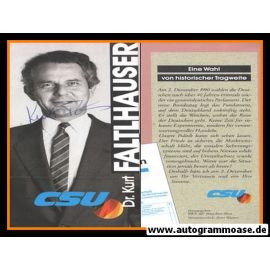 Autogramm Politik | CSU | Kurt FALTLHAUSER | 1990 (Landtagswahl)