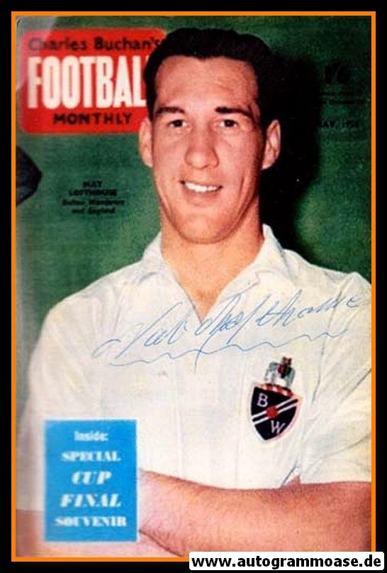 Autogramm Fussball | England | 1950er Foto | Nat LOFTHOUSE (Portrait Color)