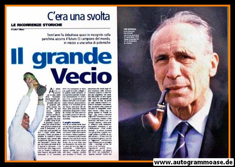 Autogramm Fussball | Italien | 1990er Foto | Enzo BEARZOT (Portrait Color)