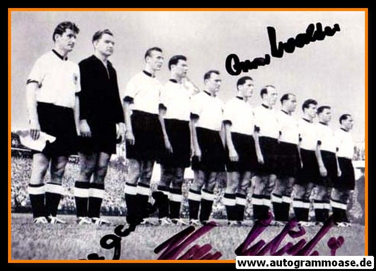 Mannschaftsfoto Fussball | DFB | 1954 WM + 3 AG (Eckel, Schäfer, Walter) Türkei