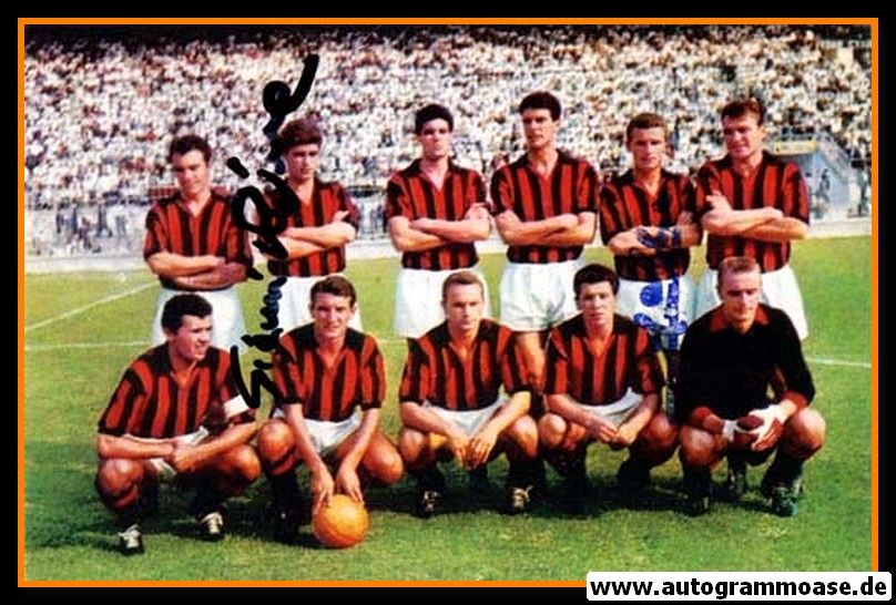 Mannschaftsfoto Fussball | AC Mailand | 1960er Foto + 2 AG (RIVERA + TRAPATTONI)
