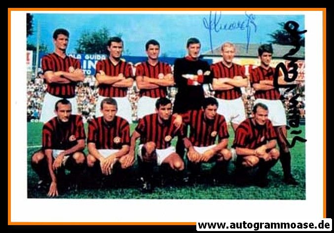 Mannschaftsfoto Fussball | AC Mailand | 1967 Foto + 2 AG (RIVERA + SCHNELLINGER)