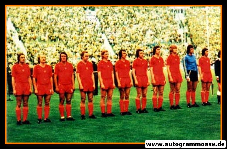 Mannschaftsfoto Fussball | Polen | 1974 WM + AG Adam MUSIAL