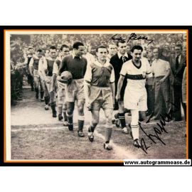 Autogramme Fussball | VfB Stuttgart | 1952 Foto | Einlauf + 2 AG (BÖGELEIN + RETTER)