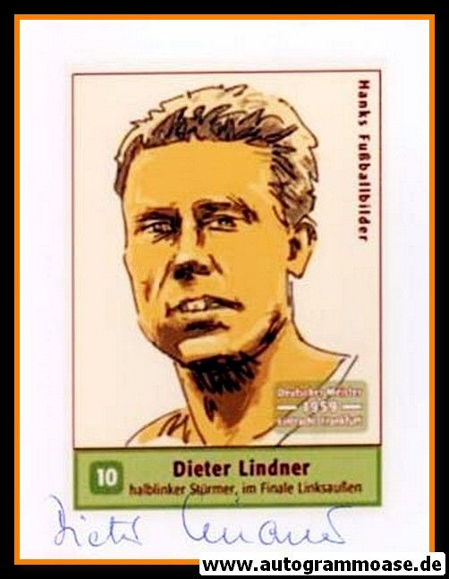 Autogramm Fussball | Eintracht Frankfurt | 1959 Foto | Dieter LINDNER (Zeichnung Hanks)