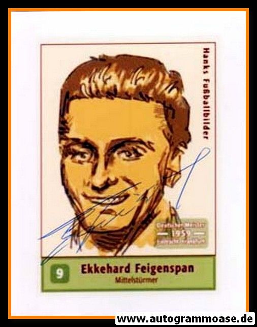 Autogramm Fussball | Eintracht Frankfurt | 1959 Foto | Eckehard FEIGENSPAN (Zeichnung Hanks)