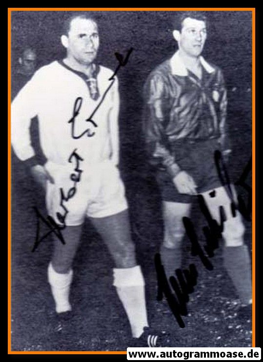 Autogramme Fussball | DFB | 1960er Foto | Herbert ERHARDT + Hans SCHÄFER (Portrait SW)