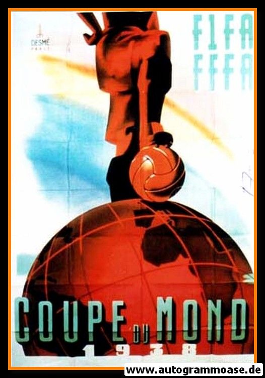 Autogramm Fussball | Schweiz | 1938 WM Foto | Paul AEBI (Plakat Color)
