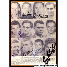 Autogramme Fussball | DFB | 1956 Foto + 7 AG (Collage Irland)
