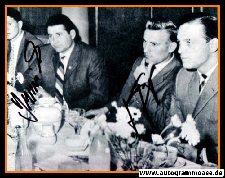Autogramme Fussball | DFB | 1958 WM Foto | Horst SZYMANIAK + Günter JÄGER (Essen)
