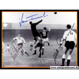 Autogramme Fussball | DFB | 1960 Foto | 3 AG (Giesemann, Tilkowski, Wilden) Nordirland