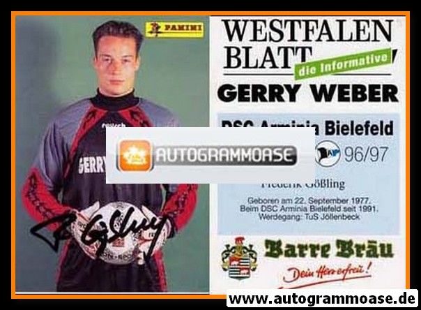Autogramm Fussball | DSC Arminia Bielefeld | 1996 | Frederik GÖSSLING