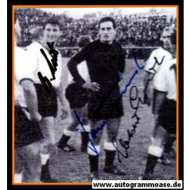 Autogramme Fussball | DFB | 1961 Foto | 3 AG (Erhardt, Lutz, Tilkowski) Griechenland