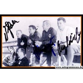 Autogramme Fussball | DFB | 1962 WM Foto | 5 AG (Nowak, Schäfer, Seeler, Schnellinger, Schulz)