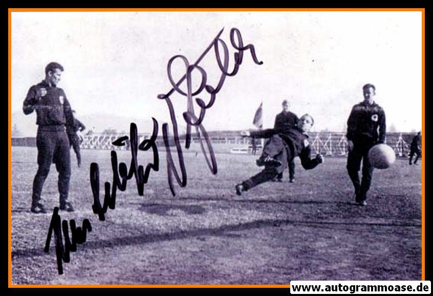 Autogramme Fussball | DFB | 1962 WM Foto | Hans SCHÄFER + Uwe SEELER (Trainingslager)