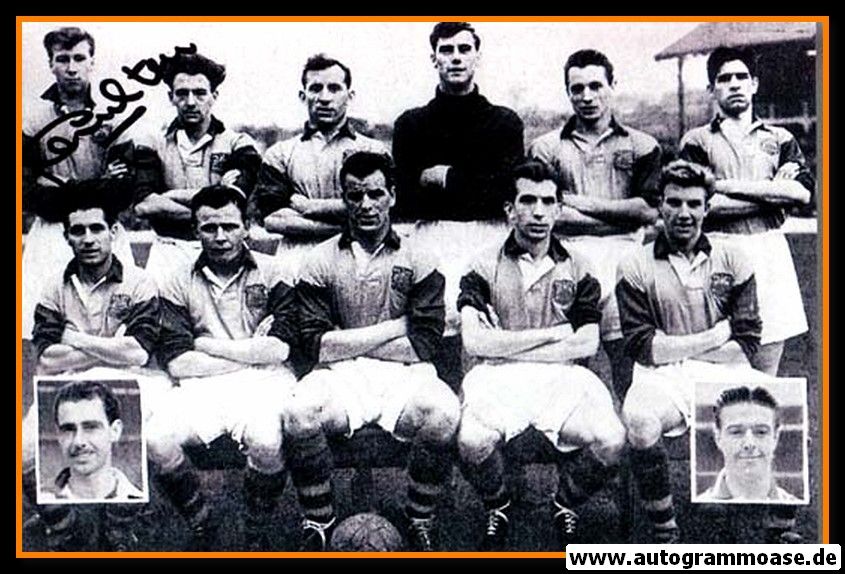 Mannschaftsfoto Fussball | Leeds United | 1955 + AG Jack CHARLTON (1)