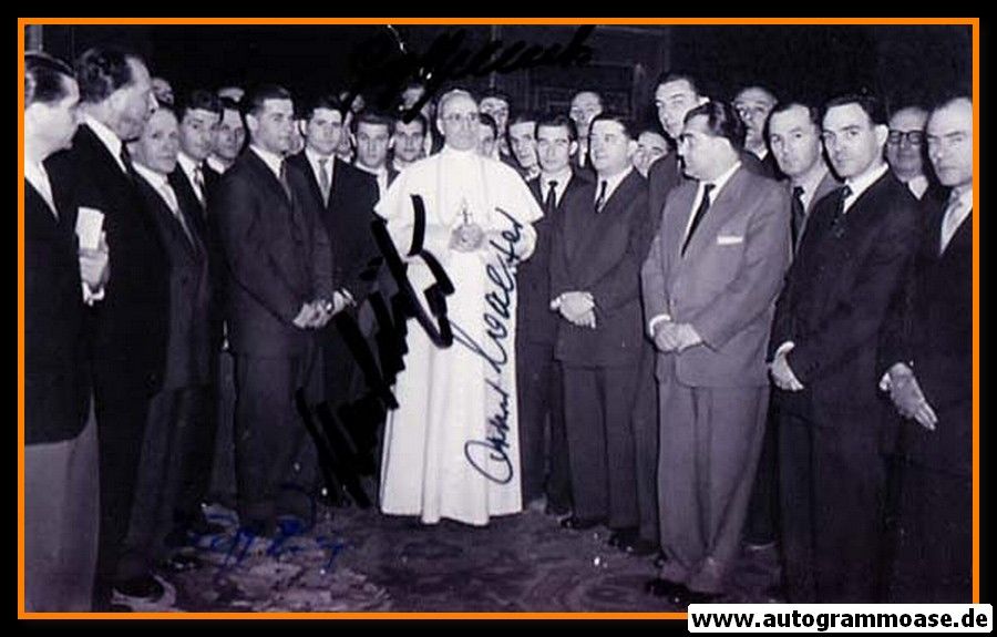 Mannschaftsfoto Fussball | DFB | 1955 + 4 AG (Audienz Papst Pius)