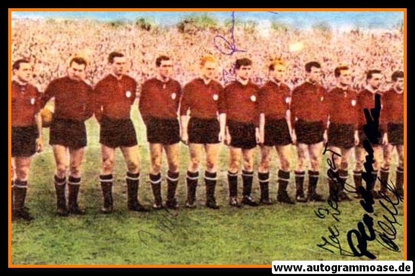 Mannschaftsfoto Fussball | 1. FC Nürnberg | 1961 + 5 AG (Europapokal)