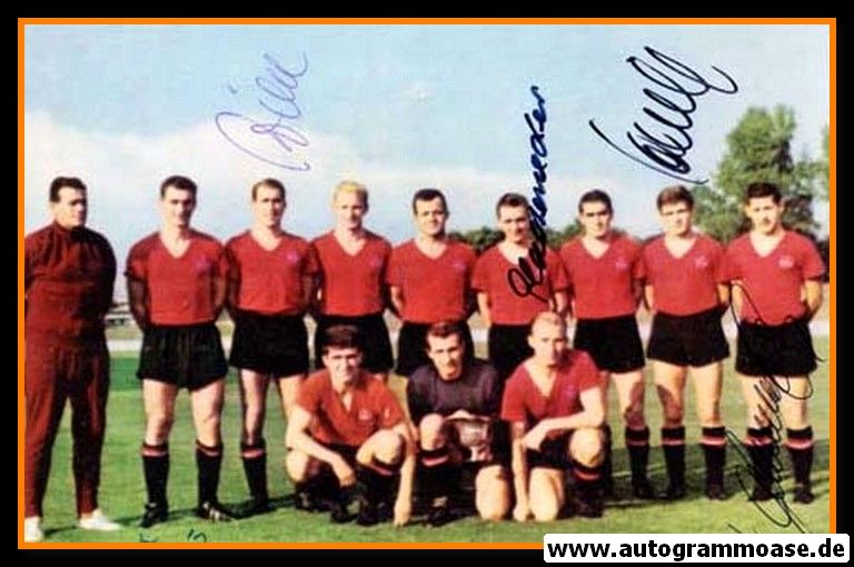 Mannschaftsfoto Fussball | 1. FC Nürnberg | 1963 + 5 AG