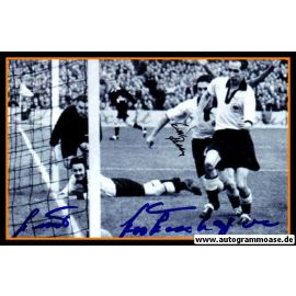 Autogramme Fussball | DFB | 1952 Foto | BORKENHAGEN + RETTER (Spielszene SW Frankreich)