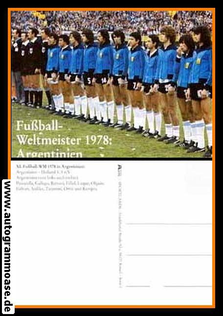 Mannschaftskarte Fussball | Argentinien | 1978 WM Retro (Spiel Holland)