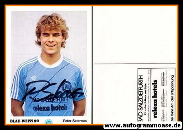 Autogramm Fussball | Blau-Weiss 90 Berlin | 1984 | Peter SATERNUS
