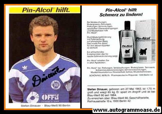 Autogramm Fussball | Blau-Weiss 90 Berlin | 1990 | Stefan DINAUER