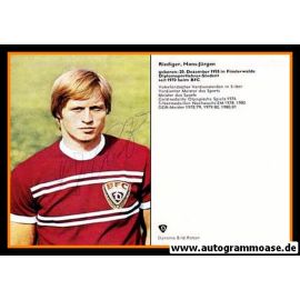Autogramm Fussball | BFC Dynamo Berlin | 1976 | Hans-Jürgen RIEDIGER