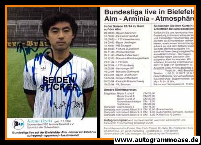 Autogramm Fussball | DSC Arminia Bielefeld | 1983 | Kazuo OZAKI