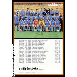 Mannschaftskarte Fussball | DSC Arminia Bielefeld | 1984 Adidas + 4 AG