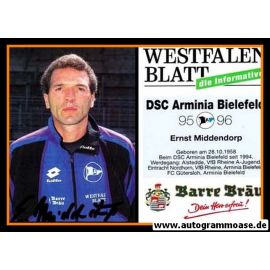 Autogramm Fussball | DSC Arminia Bielefeld | 1995 | Ernst MIDDENDORP