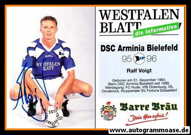 Autogramm Fussball | DSC Arminia Bielefeld | 1995 | Ralf VOIGT