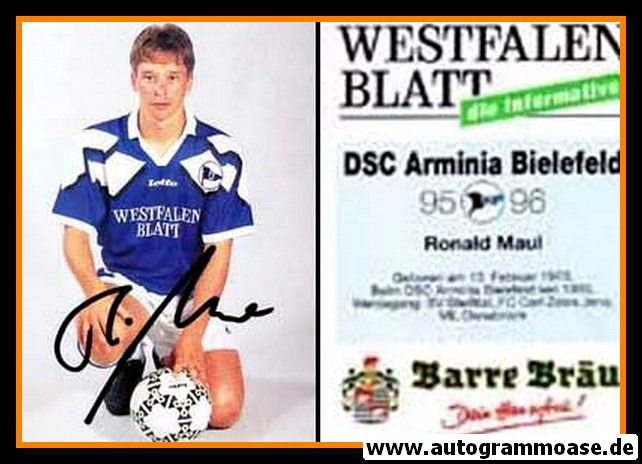 Autogramm Fussball | DSC Arminia Bielefeld | 1995 | Ronald MAUL