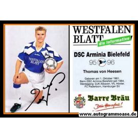 Autogramm Fussball | DSC Arminia Bielefeld | 1995 | Thomas VON HEESEN