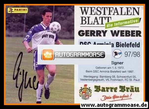 Autogramm Fussball | DSC Arminia Bielefeld | 1997 | Bernd EIGNER