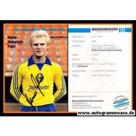 Autogramm Fussball | Eintracht Braunschweig | 1981 | Hans-Heinrich PAHL